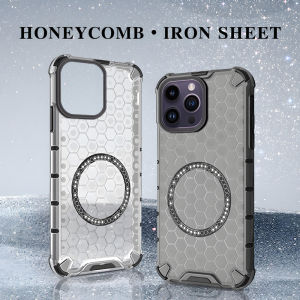 ROAZIC เคสชาร์จไร้สายใสดีไซน์รังผึ้งเคสโทรศัพท์5G สำหรับ Samsung Galaxy A56ด้านหลังโปร่งใสกันการกระแทกป้องกันการตกหล่น JF01