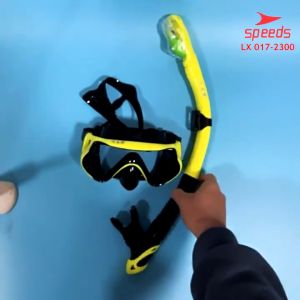 SPEEDS Kacamata renang Snorkel PVC alat Selam Snorkel Diving Anti Fog 017-2300
