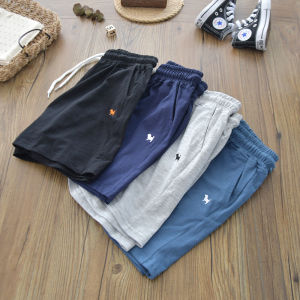 Soft Thin Cool Slub Cotton Childrens Boys Summer Pure Cotton Four Points Shorts Summer Childrens Simplicity Versatile Hot Pants