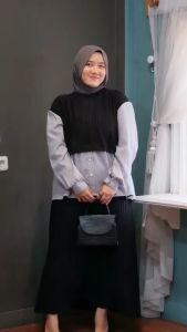 Siselyo Danila 2in1 Blouse Semi Vest: Trendy & Casual