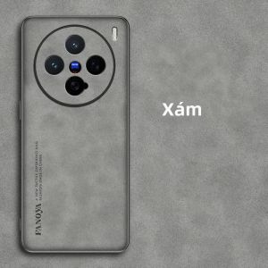 Ốp Điện Thoại Bằng Da PU Giả Da Cừu EUCAGR Cho Vivo X200 Pro/Mini/X200s/X200Ultra - Chống Sốc Chống Xước Bảo Vệ Toàn Diện
