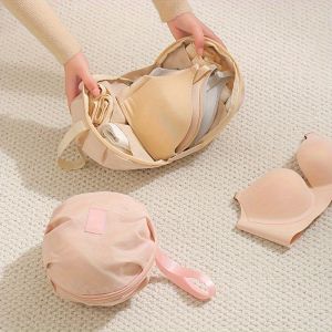 1Pcs Portable Travel Underwear Socks Bra Organizer Bag Polyester Fiber Handheld Storage Bag For Intimate Clothes Ball Shaped New