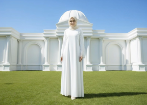 Jubah Muslimah Aaliyah with Nice and elegant lace on sleeves.