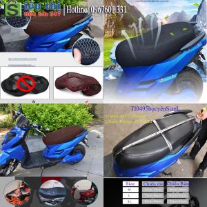Vỏ Bọc Yên Xe 5 Mầu Điện Xe GaXe Đạp Điện Chống Nắng Thoát Khí Tiện Dụng TI0495