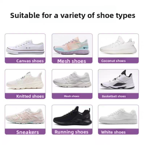 MONLEYTA | Oxygenated Foam Powder Shoe Cleaner Whitening Stain Removal For Sneakers Boots White Sneakers Washing Agent Lazy Persons Shoe Cleaning Tool