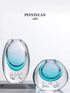 กระติกน้ำชาแก้วสีม่วงฟองโมเดิร์น กระติกน้ำชาแก้วประดับตกแต่งบ้าน กระติกน้ำชาแก้วขนาดใหญ่และขนาดเล็กสำหรับจัดวางในห้องรับแขก