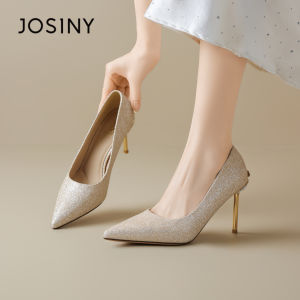 Josiny | Elegant Comfortable Heels Tapered Toe Fine Heel French Style Party Shoes