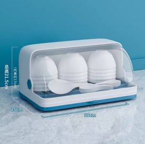 Kitchen Storage Box Dish Drainer Cover Sealed Pest Proof Plastic Shelf Utensil Cutlery Drain Rack Baby Bowl Cabinet Organizer