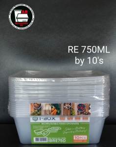 Microwavable plastic container / RE 750 / Microwavable food container / Rectangular 750ml / round / Bento box