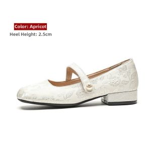 MIFEI | Chinese Style Autumn Camellia Match Dress Mary Jane Shoes