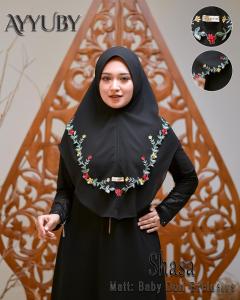 HIJAB INSTAN KHIMAR SHASA BORDIR 2 LAYER PREMIUM AYYUBY