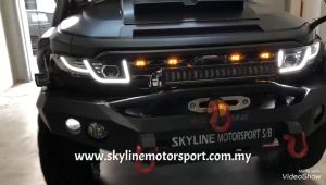 Toyota Fj Cruiser Head Lamp Projector With Front Grille DRL Led V2 2008 2014