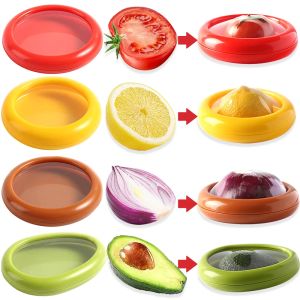 Reusable Food Saver Box Half Cut Fruit Freshing Retractable Film Storage Container Fruit Preservation Seal Cover Kitchen Tools