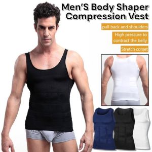 Men’S Body Shaper Compression Vest Mens Slimming Body Shaper Tummy Control Shapewear Abdomen Belly Shaper