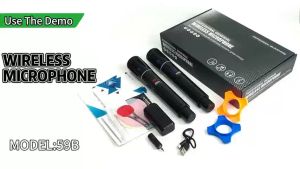 Wireless Microphone 59B-S WHITE Microphone for Videoke Handheld 5.0 Bluetooth Microphone mic