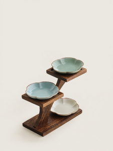 JIXIANSHENG | Refined Vintage Celadon Ceramic Dessert Dish