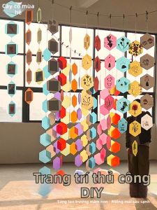 Colorful Hexagonal A4 Classroom Decoration PVC Panel