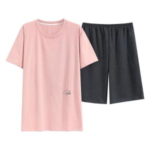 Bộ đồ ngủ nữ MiiOW làm từ vải cotton tay ngắn quần short mỏng thoáng khí