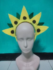 Bando  Bunga Matahari bandana merah putih  costum bunga flanel untuk Anak dan dewasa Produk Handmade Bisa COD!" request warna