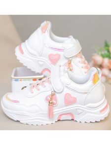 รองเท้ากีฬาผู้หญิง MEEYWUIL สำหรับเด็กวัย 10-15 ปี รองเท้าเดินแบบสวมผ้าตาข่ายระบายอากาศได้ดี สไตล์พ่อ ทรงหัวมน ยางกันลื่น