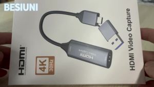 2 trong 1 cổng Type C USB 2.0 Video Capture Card 4K HDMI sang USB / Type-c Game Grabber Record cho Switch Xbox PS4 / 5 L