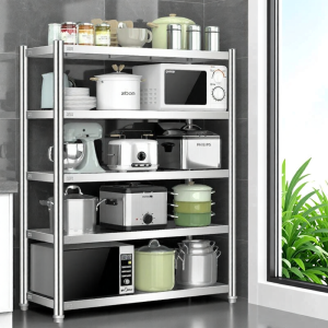 Floor-standing Multi-functional Kitchen Storage Rack