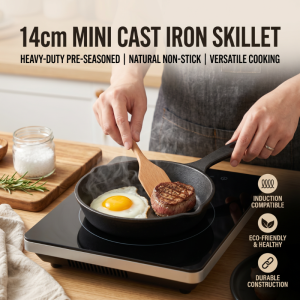 Pan Iron Cast Frying Egg Steak Cooker Pot Mini Enamel Saucepan Steak Cookers Maker Cookware Omelet Sandwich Waffle Grill