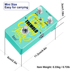 IRIN | IRIN Electric Guitar Effect Pedal RA-01 Tremolo Effect Pedal Triangle/Square Switch True Bypass Guitar Parts For Professional