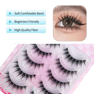 5 Pairs Mange False Eyelashes Natural Cross Comic Eye Lash Extension Cosmetics Reusable Korean Eye Makeups for girls