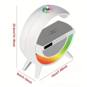 Protree Bluetooth Speaker 15W LED Atmosphere RGB Light Wireless Charger Desk Lamp Lamp Smart Speaker