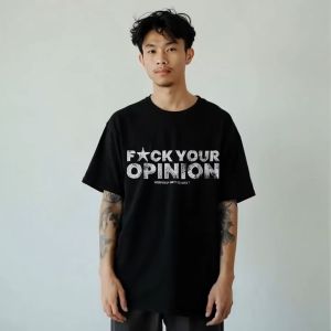 Danshop.bdg T-Shirt Kaos FCK.OPINION Bahan 24s nyaman dan tebal