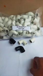 KNEE SUPERTY 5/8 inchi sambungan pipa / KNIE 5/8 inch 17mm TEBAL Hitam / Putih