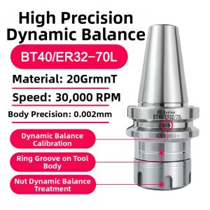 YUERUI | High Precision Balanced CNC Tool Holder BT30 ER25/32 70mm