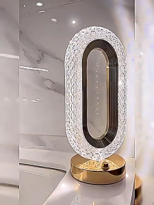 3 Color LED Crystal Night Lamp Dimmable Rechargeable USB Touch Table Light Elegant For Gift Home Deco