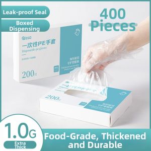 PISSA | Durable Heavy Duty Food Grade Disposable Gloves PE Plastic