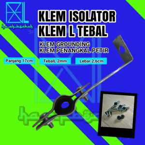 Klem L BC Isolator Klem Kabel Penangkal Anti Petir Grounding Rod Clamp Rod Grounding Clam Ground Rod Clem Tebal