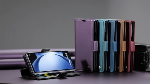 ✅【SG】Samsung Z Fold 7 6 5 Wallet Case | Leather Flip Phone Cover with Card Holder | Built-in Kickstand Stand Case | Shockproof Anti-Scratch Protective Folding Case for Galaxy Z Fold 7 Fold 6 Fold 5 | Business Style Phone Case for Daily Use Travel