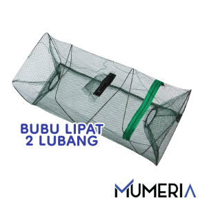 Bubu Perangkap Ikan Lipat 2 Lubang Kotak Jebakan Alat Pancing Jaring Jala Prangkap Udang Kepiting Sungai Danau Laut Fish Trap Net
