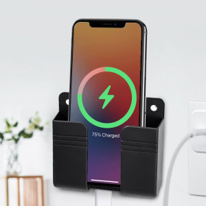 4PCS Wall Mounted Storage Box Organizer for TV Remote Control Mobile Phone Plug Charging Holder Multifunctional Punch Free Wall Holder