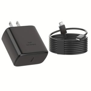 Sạc Nhanh Samsung 45W PD Bộ Sạc Tường USB Type-C Siêu Tốc Dành Cho Galaxy S24/S23/S22 Ultra A55 A35 M55 Tab S9 Kèm Cáp Sạc