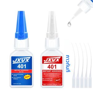 กาวอะคริเลต 401 ใหม่และปรับปรุงใหม่ แห้งเร็วใน 5 วินาที กันน้ำ มีความเสถียรดี ใช้ได้กับเครื่องมือครบครัน เหมาะสำหรับ
