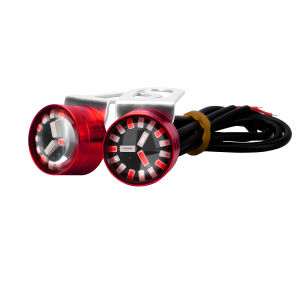 2 Đèn LED Xe Máy Mắt Đại Bàng Nhấp Nháy Mini 3 Màu Siêu Sáng Chạy Ban Ngày Cho Đèn Pha Phụ Kiện Xe Máy