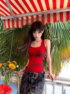 Áo Ba Lỗ Không Tay in Họa Tiết Graffiti American Hot Bé Gái Slim Fit Dành Cho Nữ Mùa Hè Áo Ba Lỗ Mặc Trong Và Ngoài