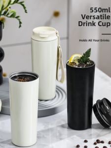 BIZE | Insulated Dual-Use Straw Coffee Cup Large Capacity