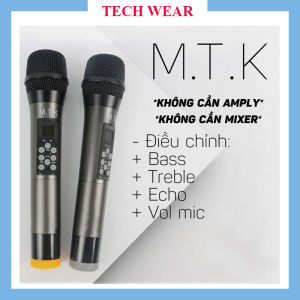 BỘ 2 MICRO ĐA NĂNG AEEPO S2 Tích hợp mạch vang số cao cấp CHỈNH ĐƯỢC BASS TREBLE VÀ ECHO NGAY TRÊN MICRO