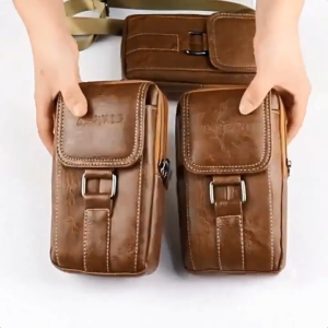 Jerry.jk ซองคาดเอว กระเป๋าคาดเอวผู้ชาย กระเป๋าใส่มือถือ ซองหนังใส่มือถือ กันน้ํา กระเป๋าใส่โทรศัพท์ กระเป๋าใส่มือถือ ความจุขนาดใหญ่ กระเป๋าคาดเอวหนังคุณภาพสูงทนทานต่อการสึกหรอ