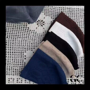 Aneka Kopiah Peci Rajut Mercan Premium Polos Original Perlengkapan Shalat Pria Dewasa