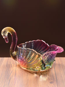 Mâm Đựng Trái Cây Bằng Thủy Tinh Swan Mâm Đựng Đồ Ăn Nhẹ Sang Trọng Hiện Đại Cho Phòng Khách Nhà Hàng Cưới Mâm Đựng Kẹo