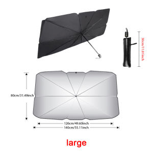 1pc Portable In-Car Cooling Umbrella Automotive Windshield Heat Barrier High Reflective Sun Blocker Protector
