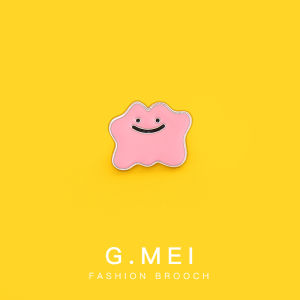 Its Your Little Monster Brooch Cute Japanese Style Female Ditto Couple Badge Pin Bag Accessories Golden M Badge